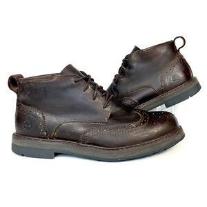 Timberland Squall Canyon Wingtip Chukka Boots Brown Mens 8.5 Leather